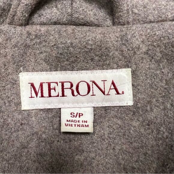 Merona beige/oatmeal color wool blend jacket size S/P - Picture 11 of 12